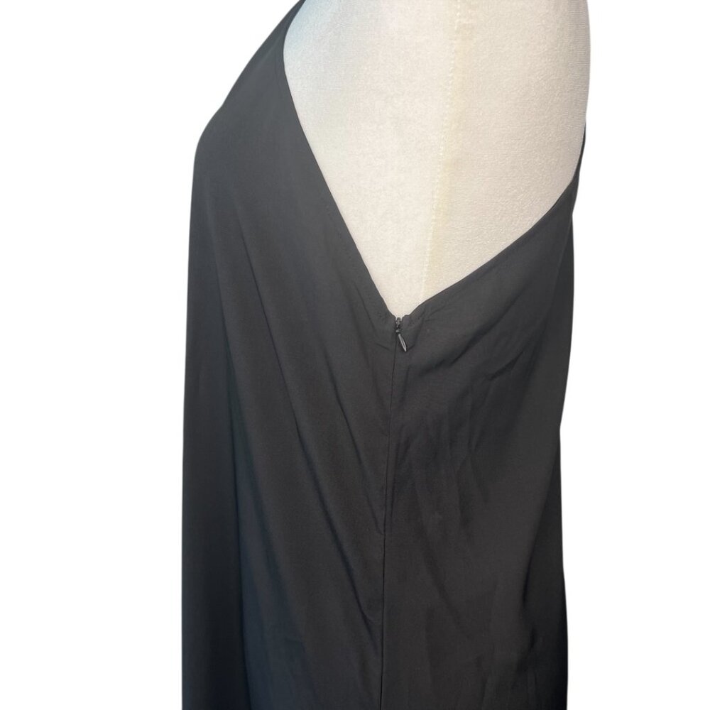 Black One-Shoulder Beaded Maxi Dress w/ Cloak Sleeve – Size XL (NWOT) – GWP - Picture 5 of 8